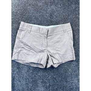 J. Crew Womens Broken-In Chino Shorts Beige‎ Cotton Size 2
